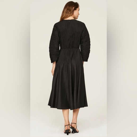 Vince Micro Pleated Black Midi Dress - Picture 14 of 15